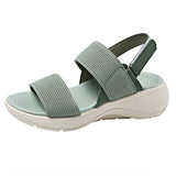 Version Of Casual Sandals Women's 2025 Summer New Round Head Loose Cake Broadband Sandals Magic Sticky Trendy Beach