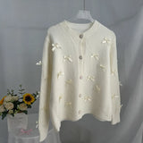 New Heavy Industry Three-Dimensional Bow Atmosphere Sweater Women Autumn And Winter Design Sense Long-Sleeved Sweater