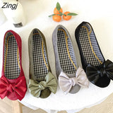 Women Boat Shoes Loafers Bow Casual Shoes Woman Flats Slip on Flat Shoes Candy Color Breathable shoes Espadrilles Big Size