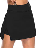 Two-Piece Hakama Skirt Women's Solid Active Performance Skort Lightweight for Running Tennis Golf Sports Mini
