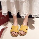 Retro Birkens Slippers Women Wear 2025 Summer H-Type Drag Leisure Flat Cool Slippers Beach