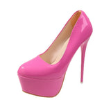 Autumn New High Heel Single Shoes Women's Color Fine Heel Sexy Single Shoes Waterproof Table Ultra-High Heel Nightclub Women's Shoes
