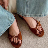 With Flat-Soled Sandals Women Summer Wear A Niche Design Toe Holiday Leisure Roman Cool
