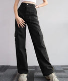 New Jump Casual Trousers Mid-Rise Three-Dimensional Pocket Trousers Waist-Up