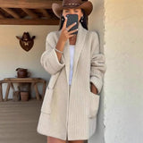 Sheintemu Autumn And Winter Western Wind Long Sleeve Collar Sweater