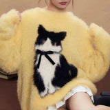 Fuzzy Cat Sweater- Outfit