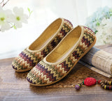 Zingj Shoes Soft Platform Beach Shoes Woven Cloth Shoes Summer Sandals Ethnic Style Breathable Women's Singles