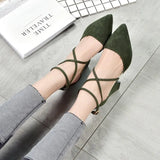 Sandals Women's 2025 Sexy Pointed Head High Heels With Thin Hollow Cross-Tie Women's