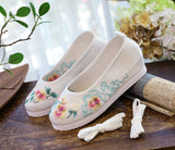 Zingj Shoes Round Head Spring And Autumn Ancient Style Students Embroidered Cloth Shoes Ancient Costume Stage Play Dance Shoes Women's Shoes Single