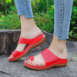 Slope Sandals Women Retro Bohemian Windy Large Women's Shoes Toe Sandals High
