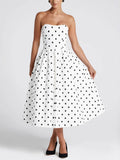 Women's Clothing Wave-Tlenbed Dress French Hepburn Wind Waist Fashion
