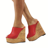 Mouth A Thick Base Size 47 Slopes And Sexy High Heel Slippers Sandals