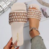 Water Drill Side Buckle Cool Women 2025 Summer New Women's Shoes One-Word Fairy Wind Half