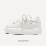 Shoe Designer Winter Coated Warm Cotton Shoes Thick Soles Raised Small White Shoes Men And Women's Shoes Snow