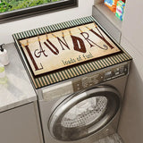 Zingj Drum Washing Machine Top Mat Anti-Skid Rubber Mat Laundry Room Water Suction Fast Dry Floor Mat Dust Protection