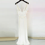 Star Fashion Spring And Summer New Heavy Industry Handmade Nail Polish Squins Sexy V Sling Straight