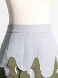 Zingj New Personality Trend Army Green Irregular Hollow Out Splicing Camouflage Design Sense Women's Long