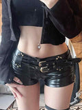 Punk PU Leather Hollow