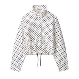 ZA Women's Standing Collar Bau Bubble Yarn Jacket Pilot Temperament