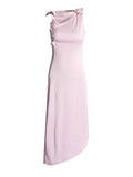 French Retro Style Dress 2025 New Splicing Three-Dimensional Flower Design Sexy Open Fork Ass Skirt Dress