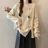 Women's Sweater 2025 Autumn And Winter New Gentle Milk Jacket Sweet Round Collar Flowers Three-Dimensional Decorative