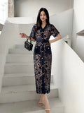 New Sweet Female Taste Lace High-End Buckle Pocket Royal Sister Dress Goddess Temperament To Take Pictures