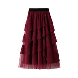 Cake Skirt Women 2025 Spring And Autumn High-Waist Thinness In Super Fire Mesh Skirt In The Long Skirt
