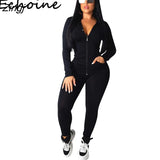 Hooded Two Piece Set Jogging Femme Zipper Top + Pants Suit Sportwear Tracksuit Women Outfits Solid 7