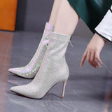 Boots Women's New Fashion Headposts In Autumn And Winter 2025 Zipper High-Heere Short Boots And Fashion Women's