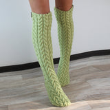 Zingj Twist In The Tube Knitting Pile Pile Socks Women's Solid Color Knit Wool Socks