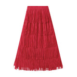 Folded Tuxedo Skirts Women's Summer New Fried Street Niche Temperament With Thin Half Skirt