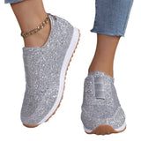 2025 Winter New Sleel Cloth Shoes Sports Casual Women's Shoes Light Mouth Flat-Bottomed Round Head Women's