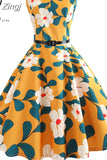 Women Summer Dress Clothing Floral Robe femme Tunic Casual Elegant Vintage Rockabilly Dresses Swing