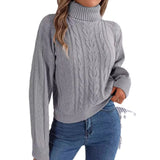 2025 Leisure High-Necked Knitted Sweater Women's