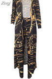 2 Piece Set Women Cardigan Long Trench Tops And Bodycon Pant Suit Casual Clothes Boho Sexy Two Piece Outfits