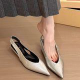 Low-Heeled Apricot-Colored Single-Shoe Fairy Shoes 2025 New Spring And Summer Pointed Skirts With Skirts Late Evening Single