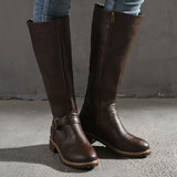 Boots Over The Knee Boots Side Zipper Coarse And Women's Boots Size 40-43 WSIH