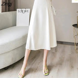 Women Asymmetrical 4XL Leisure Design Korean Style Fashion All-match Minimalist Simple Pure Elegant Summer Юбка