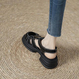 Baotou Sandals Women's New Empty Weaving Pig Nepenthes In The Summer Of