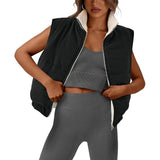 Ms. Autumn And Winter New Vest Lamb Zipless Double-Sided Warm Jacket