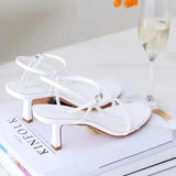 Women 2025 New Summer Net Red With A Thin Buckle With High Heel Sandals Sexy Dew Korean