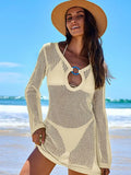 Beach Dress Sexy Ring Hollow Knitted Long Sleeve Bikini Sunscreen