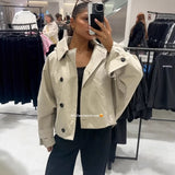Women's Clothing Explosion Fashion Casual Style Hooded Coat Short