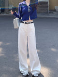 High-Waisted Broad-Legged Jeans Women's 2025 New Casual Temperament Thin Loose Straight