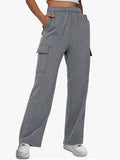 New Long Loose Trousers Leisure Sports High-Waist Trousers Show Skinny Straight Broad-Legged Trousers
