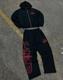 Zip Set New Threaded Bottom Swing Men's And Women's Casual Sports Set Crtz