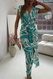 Women's Clothing 2025 Summer New Women's Leisure V-Neckless Print