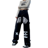 Star Letter Graphic Cargo JeansOutfit