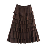 Women's Clothing INS Burst Casual Cascade Cascade Decoration Fan Flute Half-Body