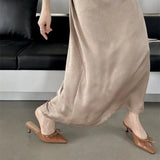 Down And Slippers 2025 New French Fairy Bow Bow Head Cool Drag Temperament Simple Coarse And Cool